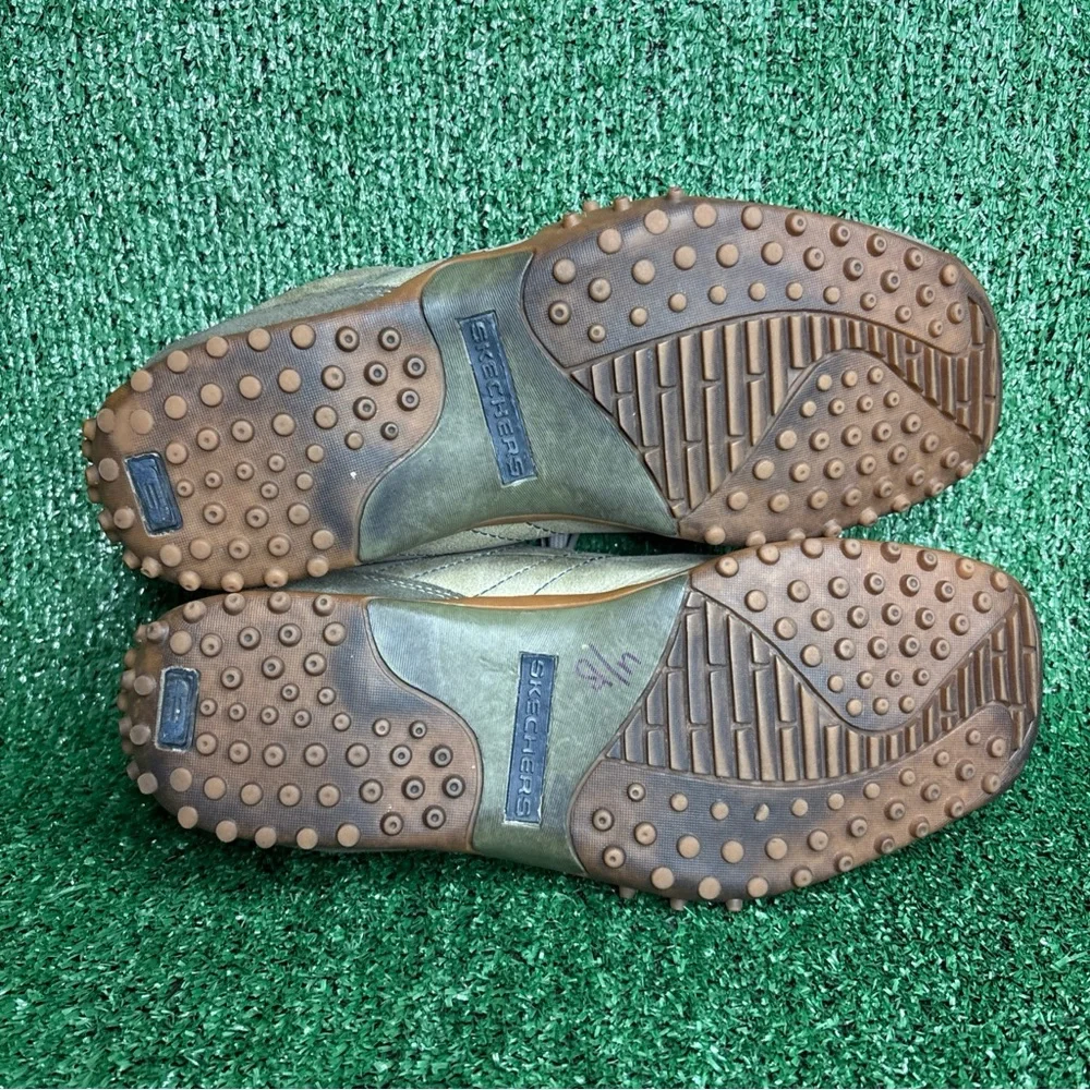 Skechers Citywalk Sneaker Mens Size 10.5 Olive Green Leather Casual Shoes‎